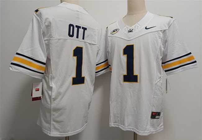 Men%27s California Golden Bears #1 Jaydn Ott White F.U.S.E. Stitched Football Jersey